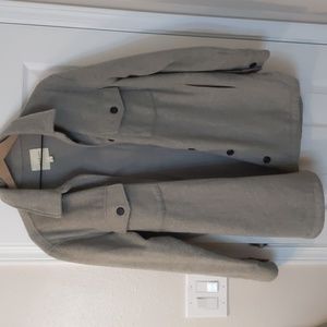 Thread and Supply Gray Flannel Shacket Shirt Jacket Coat Button Up X Large